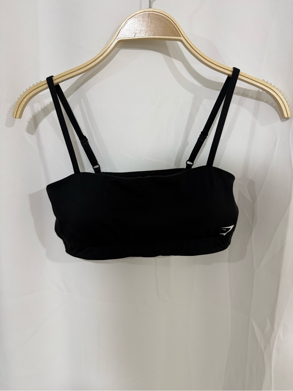 Gymshark Black Double-Strap Bandeau Sports Bra